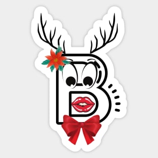 DEER B Letter Sticker